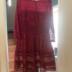 3/4 sleeve skater dress